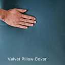Throw Pillow Covers 16x16 Set of 2  Solid Decorative Pillow Cases for Couch, Sofa, Bed  Square Cushion Covers with Piping (No Insert) Slate Blue
