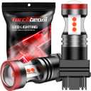 Torchbeam 3157 3156 LED Bulbs Red for Strobe Brake Lights Tail Lights, Super Brilliant 3056 3057 3047 4057 4157 LED Bulbs for Stop Lights, Parking Lights, Red LED Car Bulbs, Canbus-Free