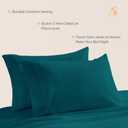 100% Egyptian Cotton King Pillow Cases Set of 2 - Luxury 800 Series Elite Collection Long Staple Cotton Pillow Cases (Teal), Silky Soft Hotel Quality Pillowcovers for Comfy Sleeping