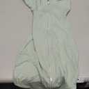 ZIGJOY Baby Transitional Swaddles for Newborns: 0.5 Tog Arms Up Sleep Sack 3-6-12 Months Soft Cotton Shark Fin 2 Way Zipper (Classic Green)