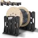 Wire Spool Rack, Multi-Purpose Wire Dispenser, Cable management rack for organizing cables, 34" Diameter 17" Tall, 15.87" Wide, 330-pound weight capacity (Black, 1 Pair)