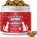 Premium Glucosamine Chewable for Dogs - Hip & Joint Supplement Dog Chews with Chondroitin MSM Omega-3 Support Mobiltiy and Joint Pain Comfort Improve Flexibility, Beef Flavor 100 Soft Treats
