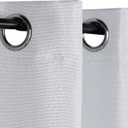 Superior Blackout Curtains, Insulated, Sun Blocking Curtain for Bedroom, Solid, Textured, Living Room Window, Thermal Woven, Jaxon Collection, Set of 2 Panels, 8 Grommets, 52" x 96", Platinum