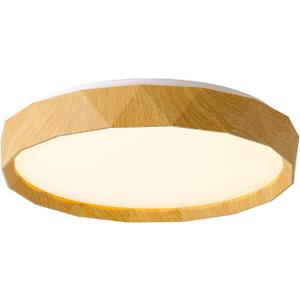 ANYLOVE 15 inch LED Flush Mount Ceiling Light Fixture,3000K 4000K 5000K Adjustable Ceiling Lights, Farmhouse Oak Wood Grain Ceiling Light for Bedroom Hallway Bathroom Kitchen