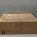 Amazon Basics Portable TV Dinner 4-Pack Rectangular Folding Tray Table with Storage Rack, Black, 15" x 19" x 26"