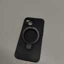 CellEver Strong Magnetic Case for iPhone 15 Pro Max [for MagSafe Charging] [Camera Protection] Heavy-Duty Protection, Soft Grip Silicone Cover with Kickstand, Black