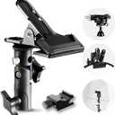 Selens Photography Reflector Clamp Holder Speedlite Hot Shoe Bracket with 1/4" & 3/8" Screw Mount with Photo Studio Light Stand, Lighting Umbrella Reflector (One Pack)