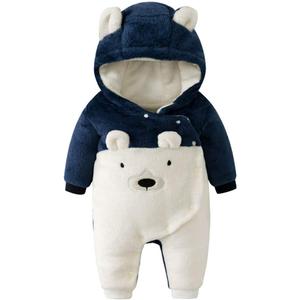 Fairy Baby Newborn Baby Snowsuit Bear Onesie Romper Winter Warm Coat Infant Fleece Footie Jumpsuit for Girls Boys 0-18M (9-12 Months)