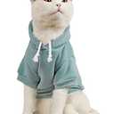 QWINEE Basic Dog Hoodie Sweatshirt Puppy Sweater Warm Cat Costumes Pet Clothes for Chihuahua Puppy Kitten Large