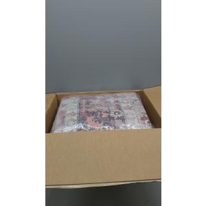 YOH Boho Washable Rug 8x10, Rust Red Vintage Non Slip Area Rug, Distressed Indoor Carpet for Living Room Bedroom Kitchen Office