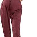 OYOANGLE Women's Maternity V Neck Adjustable Spaghetti Straps Sleeveless Knot Wide Leg Long Pants Casual Jumpsuit (Black, XXXL)