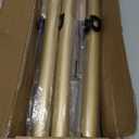 DYHOME Curved Shower Curtain Rod For Bathroom 35-76 Inches, Adjustable Length, Gold Curved Shower Rod, Metal Rods, Round Shower Curtain Rods, Rotate Bracket For Large Shower Space, Need Drilling