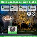 Landscape Well Lights, 4 Inch LED Low Voltage Ground Lights Outdoor, 12V IP67 Waterproof, Anti-Glare Wired Aluminum ORB for Path & Driveway, 6W Color Temp Random (3000K or 5CCT Upgrade) (Oil Bronze Uplight)
