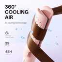 Wavytalk Airflow Styler Curling Iron, Cool Curl, 360 Cool Air Lock in Style for Lasting Curls, Reduces Damage, 2 in 1Hair Straightener and Curler, 1.25 Inch, Anti-Scald for Short Long Hair, Pink