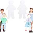 Bright Creations Large Paper People Cutouts for Diversity Crafts, Self Portraits (17.5 x 35 in, 24 Pack)