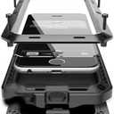 Marrkey for iPhone 16 Pro Max Metal Case 6.9",Heavy Duty Shockproof Aluminum Alloy Tough Armour Military Phone Case,360 Full Body Protective Cover with Silicone Built-in Screen Protector - Black