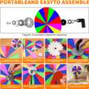 24 inch Spinning Prize Wheel with Stand, Heavy-Duty Storable Spinning Wheel for Prizes, DIY Wheel Spinner for Trade Shows Carnivals Fortune Spinning Game, Heigh Adjusable 20''-71''