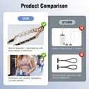 2 x Yojaro Mobile Phone Crossbody Chain, Universal Phone Lanyard With Pearl And Lanyard Tags, Stylish Hands-Free Suitable For Most Smartphones (Black)