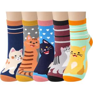 Women Girls Socks Cute Animal Socks Cat Dog Cow More Fun Novelty Socks Gifts for Girls Christmas Birthday