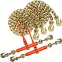 VULCAN Chain and Load Binder Kit - Grade 70-3/8 Inch x 10 Foot - 6,600 Pound Safe Working Load