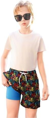 MILANKERR Toddler Boys Swim Trunks with Compression Air Holes Liner Quick Dry 3T Video Games