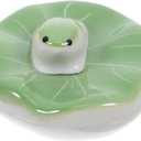 Yardwe Ceramic Floating Fish Statue Fish Tank Decor Aquarium Figurines Garden Pond Decoration Light Green 2.16 Inch Floating Aquarium Decor