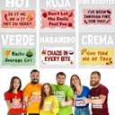 3 x TaoBary 6 Pieces DIY Halloween Taco Transfer Iron on Patches Family Condiment Costume Hot Sauce Group Shirt Iron on Patches for Clothing Washable Stickers for Craft Accessories (Halloween)