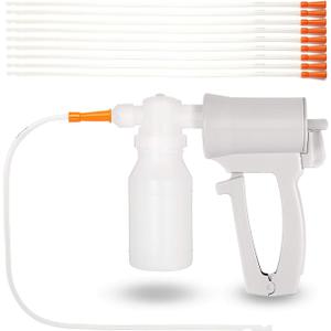 Handheld Manual Suction Pump Portable Hand Suction Pump,  10 pieces hoses has three holes design to suck in from multiple directions. Please avoid kinking the tubing.