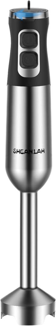 1000W Powerful Immersion Blender Handheld, 2025 New Update Hand Blender with 25-Speed and Heavy-Duty Copper Motor (Black)