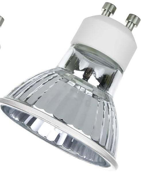 OHLECTRIC MR16 Halogen Reflector Bulb, GU10 Base (3-Pack) 35 Watt, 38° Flood, 120 Volt, 2000 Hour Life Span, Dimmable, Cover Guard, 3200, ANSI FMW, Ceiling Fixtures, Track Lighting
