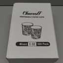 180 Pack 8 oz Paper Cups, Brown Kraft Disposable Paper Coffee Cups, Unbleached Paper Cups for Hot/Cold Beverage Party, Picnic, Travel, and Events.