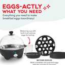 DASH Electric Rapid Egg Cooker for Hard Boiled/Poached/Scrambled Eggs or Omelets with Auto Shut-Off Feature, Black, 7 Egg Capacity