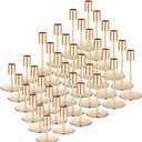 Sieral Candle Holders Bulk Taper Candlesticks Holders Set Modern Decorative Metal Candelabras for Wedding Anniversary Home Dinning Table Centerpiece Xmas Party Decor(Gold,36 Pcs)
