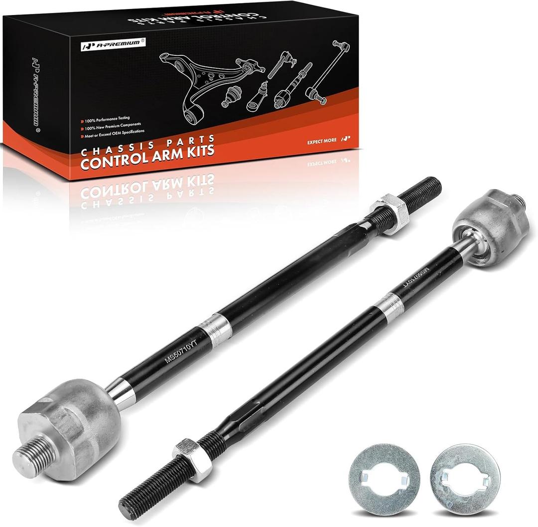 A-Premium 2 x Front Inner Tie Rod Ends, Compatible with Chevrolet Equinox 2010-2017 & GMC Terrain 2010-2017, L4 2.4L Only