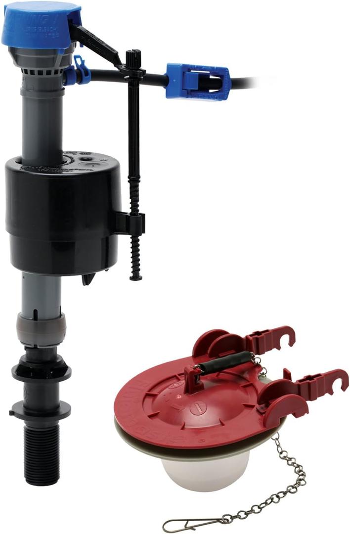 Fluidmaster 400CAR3P5 PerforMAX Adjustable High Performance Toilet Fill Valve and Flapper Repair Kit, For 3-Inch Flush Valve Toilets (1 Count (Pack of 1))