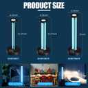 Ultraviolet Germicidal Lamp,110w UV+Ozone Light Sanitizer for Whole Room, 99.99% Sanitization Rate,Three-Step Timing Remote Control, Blue Ligh for Odor Room Home Office School