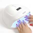 L'UGX Rechargeable UV LED Nail Lamp, 60W Nail Lamp Professional Nail Dryer with 4 Timer Setting, UV Light for Gel Nails, Perfect for Salon & Home
