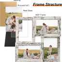 YESKAY 4x6 Collage Picture Frames Set of 1, Multi Family Photo Frame with Real Glass, Displays Four 4x6 Photo, Wall Decor Wall Hanging or Tabletop, Distressed White
