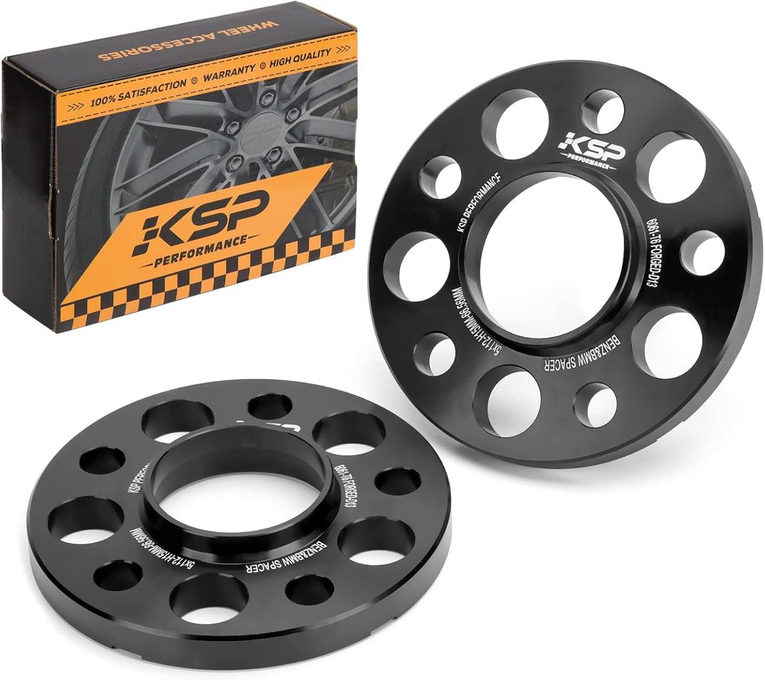 KSP 5X112mm Wheel Spacers,15mm 66.56mm Hubcentric Bore Forged Tuning Spacer for Most Newer A4 S4 A5 S5 A6 S6 A7 S7 A8 Quattro, 2019+ (G-Chassis),2pcs