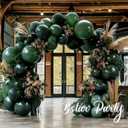 Double Stuffed Dark Green Balloon Arch Kit Different Sizes Emerald Green Balloons for Graduation Baby Shower Bachelorette Bridal Wedding Birthday Jungle Party Decorations