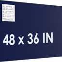 MaxGear Large Bulletin Board 48" x 36", Foldable Felt Board Vision Board Supplies, Cork Board for Office, Home, School, Small Pin Boards for Walls Decorative Display Board Dark Blue