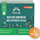 Amazon Brand - Mama Bear Boy's Nighttime Underwear for Bedwetting, Overnight Protection, Hypoallergenic, Size S/M (38-65 lbs), 44 Count, White