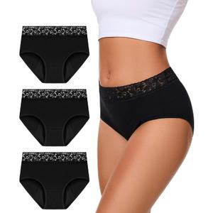 Incontinence Underwear For Women, 100ML Leakproof Lace Briefs, Period Panty for Postpartum Bladder Leak, 3 Pack (Medium, Black) Incontinence Underwear For Women, 100ML Leakproof Lace Briefs, Period Panty for Postpartum Bladder Leak, 3 Pack (Medium, Black)