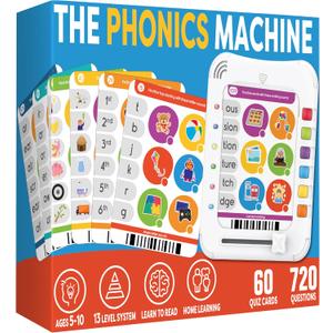 Phonics Machine Learning Pad - Electronic Reading Game for Kids Age 5-11 - Learn to Read with 720 Phonic and Letter Sound Questions