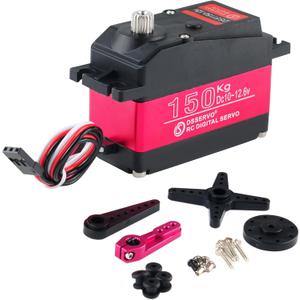 150KG DS51150 Digital RC Servo Full Metal Gear 270 Degree 12V Waterproof IP67 with 18T Servo Arm for Baja Car 1/5 RC Car