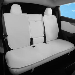 TOPABYTE Rear Seat Cushion for Tesla Model Y Juniper 2020-2026 Car Back Seat Cover Soft and Non-Slip Car Seat Bottom Protector for Model Y Launch Series Accessories, White