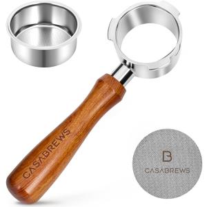 CASABREWS 51mm Bottomless Portafilter with Puck Screen & Filter Basket, 3 Ears Espresso Handle for CM5418 & 3700Essential