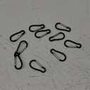 Swatom Aluminum Carabiner Clip 1.6/1.9/2.3/2.7/3.1 Inches Spring Snap Hook Keyring Carabiners Keychains Black (10P/20P)