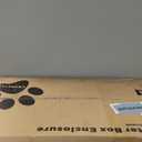 Hzuaneri Cat Litter Box Enclosure, Hidden Litter Box Cabinet Furniture with Bell, Indoor Cats House, Farmhouse Style, 39.4 x 21.7X 24.8 Inches for Hallway, Bedroom, Black CB85204X