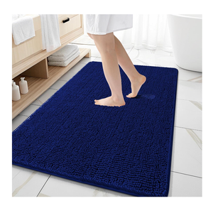 Thick Memory Foam Large Bathroom Rugs 59x35 Inch, Extra Soft Absorbent Bath Rug, Quick Dry Bath Mats, Non-Slip, Machine Washable Carpet for Bathroom, Tub and Shower, Home Decor Accessories, Navy